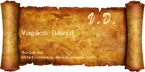 Vagács Dávid névjegykártya