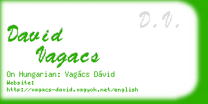 david vagacs business card